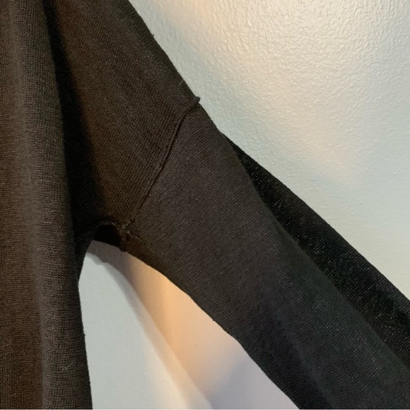 Ann Taylor black linen lightweight shrug cardigan‎ sweater. Size M - Picture 6 of 10